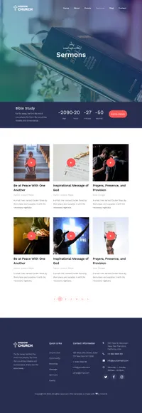 wisdom mini website template desktop screenshot