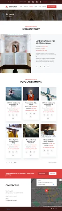 libchurch mini website template desktop screenshot