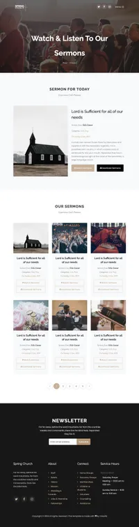 spring mini website template desktop screenshot