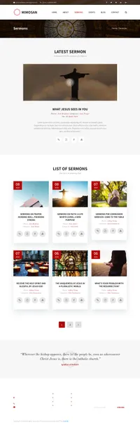 mimosan mini website template desktop screenshot