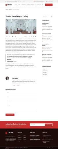 crose mini website template desktop screenshot