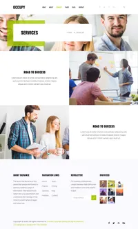 occupy mini website template desktop screenshot