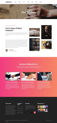 lawful mini website template desktop screenshot