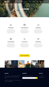 bitmap mini website template desktop screenshot