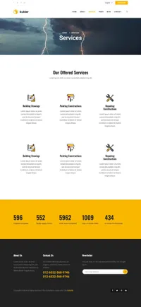 builder mini website template desktop screenshot