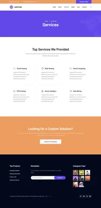 hosthub mini website template desktop screenshot