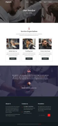 hipstyle mini website template desktop screenshot