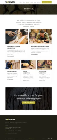 woodwork mini website template desktop screenshot