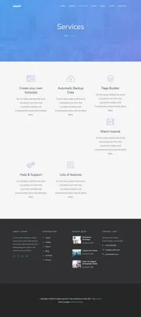unapp mini website template desktop screenshot