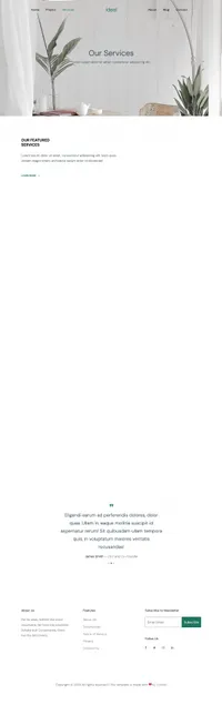 ideal mini website template desktop screenshot