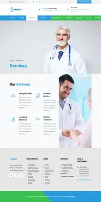 medex mini website template desktop screenshot