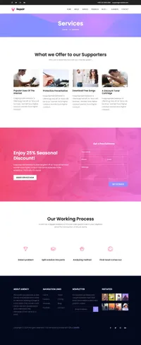 repair mini website template desktop screenshot