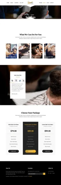 barcut mini website template desktop screenshot