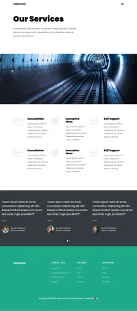 consulting mini website template desktop screenshot