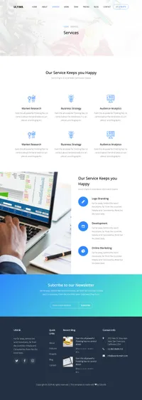 ultim8 mini website template desktop screenshot