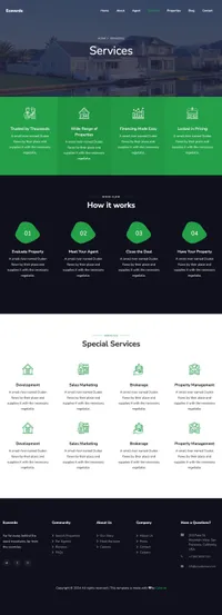 ecoverde mini website template desktop screenshot