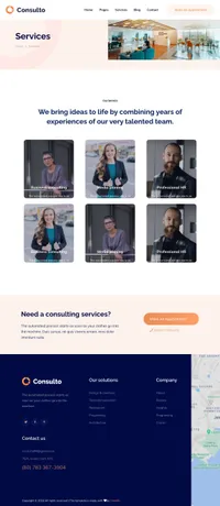consulto mini website template desktop screenshot