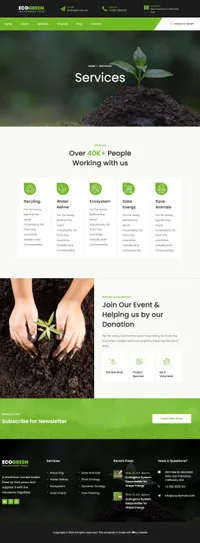 ecogreen mini website template desktop screenshot