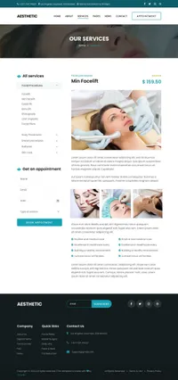 aesthetic mini website template desktop screenshot