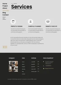 kd mini website template desktop screenshot