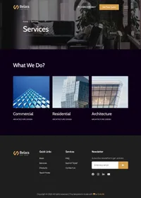 belara mini website template desktop screenshot