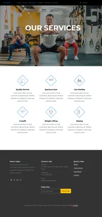 vigor mini website template desktop screenshot