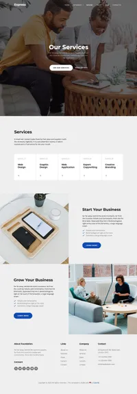 express mini website template desktop screenshot