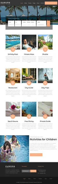 europa mini website template desktop screenshot