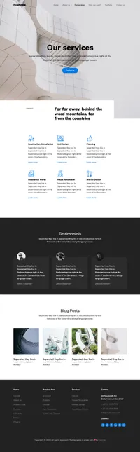 reshape mini website template desktop screenshot