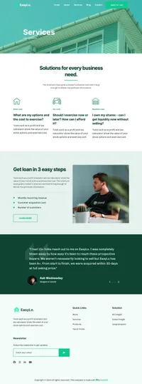 easylo mini website template desktop screenshot