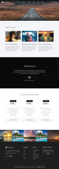 josanclick mini website template desktop screenshot