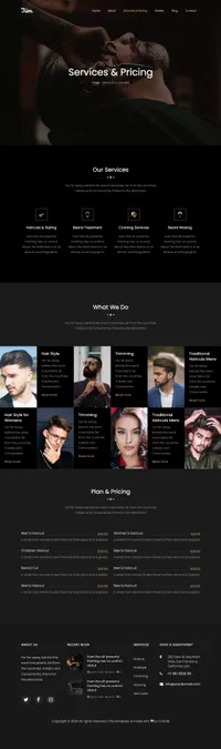 trim mini website template desktop screenshot