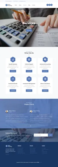 book-keeping mini website template desktop screenshot