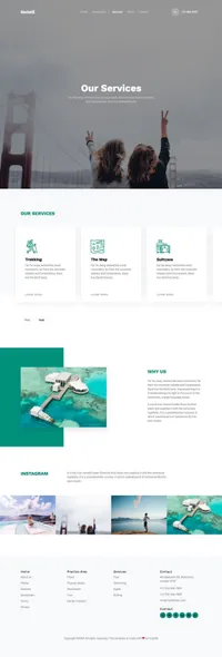 hotell mini website template desktop screenshot