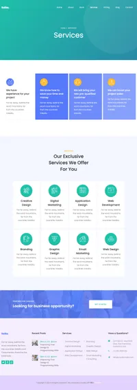 saita mini website template desktop screenshot