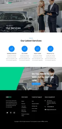 carbook mini website template desktop screenshot