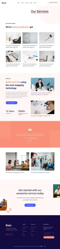 bravo mini website template desktop screenshot