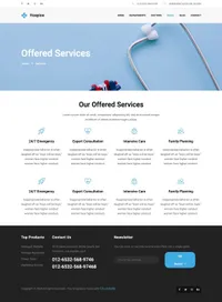 hospice mini website template desktop screenshot