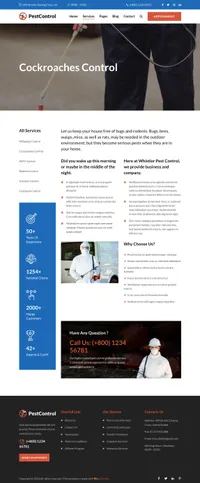 pestcontrol mini website template desktop screenshot