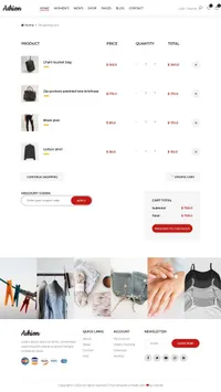 ashion mini website template desktop screenshot