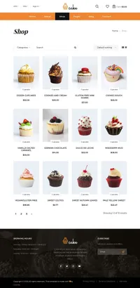 cake mini website template desktop screenshot
