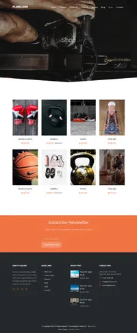flawless mini website template desktop screenshot