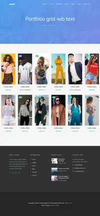unapp mini website template desktop screenshot