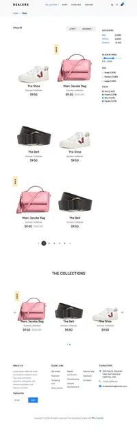 dealers mini website template desktop screenshot