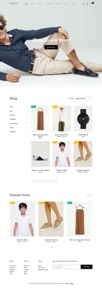 product mini website template desktop screenshot