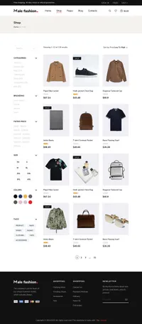 malefashion mini website template desktop screenshot