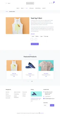 shoppers mini website template desktop screenshot