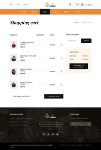 cake mini website template desktop screenshot