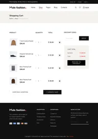 malefashion mini website template desktop screenshot