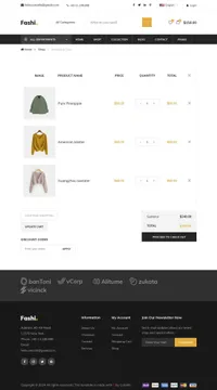 fashi mini website template desktop screenshot